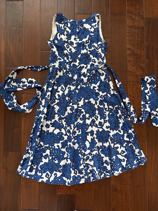 Boden Riviera Wrap Midi Dress, Blue & White, Size 10R - Picture 10 of 12